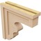 Ekena Millwork 4"W x 16"D x 16"H Thin Highland Rough Cedar Woodgrain TimberThane Corbel, Primed Tan CORUR04X16X16HLDRCPR - alternate 5